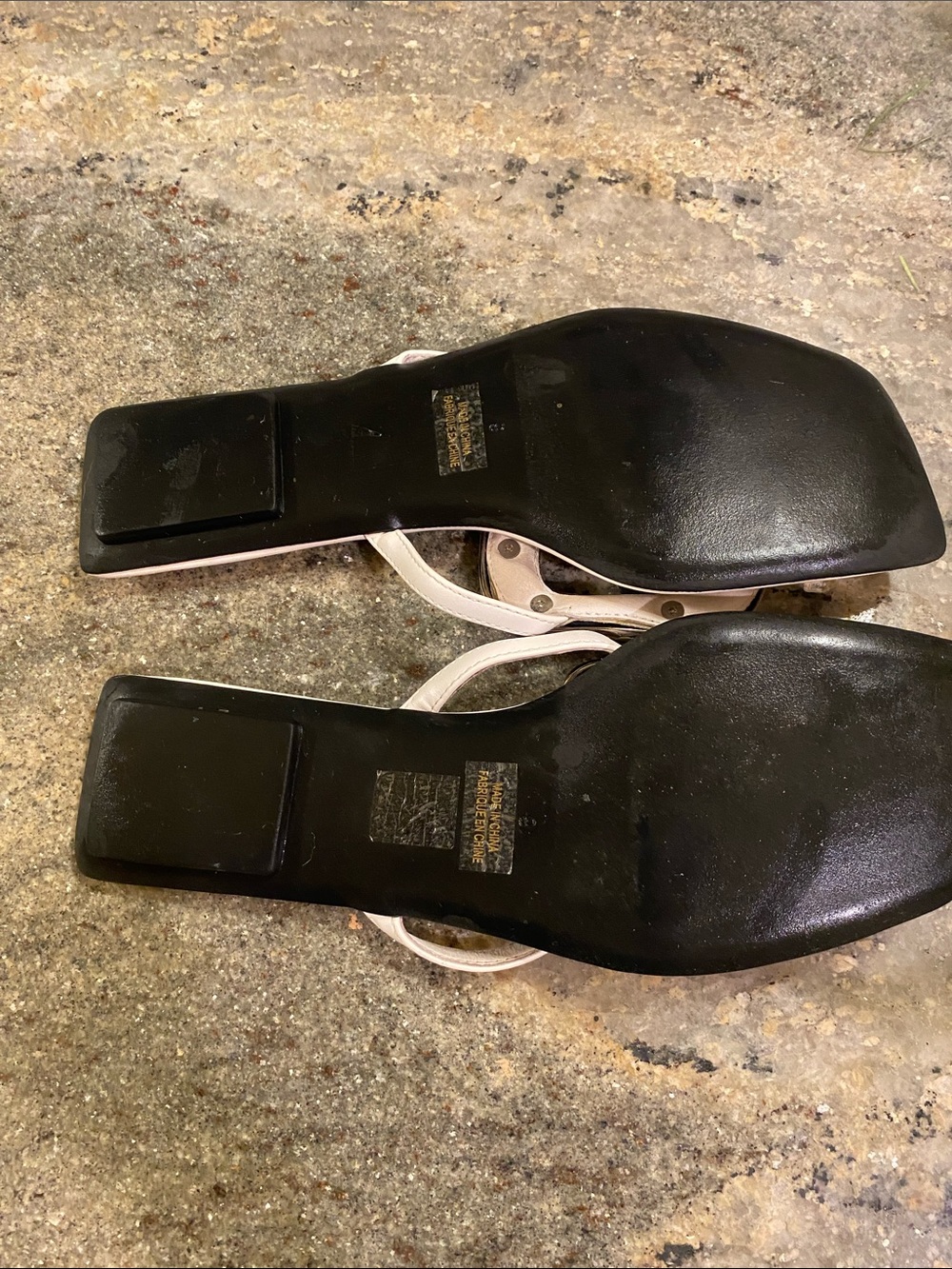 Jeffrey Campbell White Thong Sandal with Silver Sculpted Accent - Picture 3 of 5